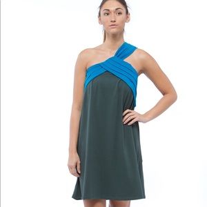 Small, Medium, or Large-Knit Royal Blue Gray Dress